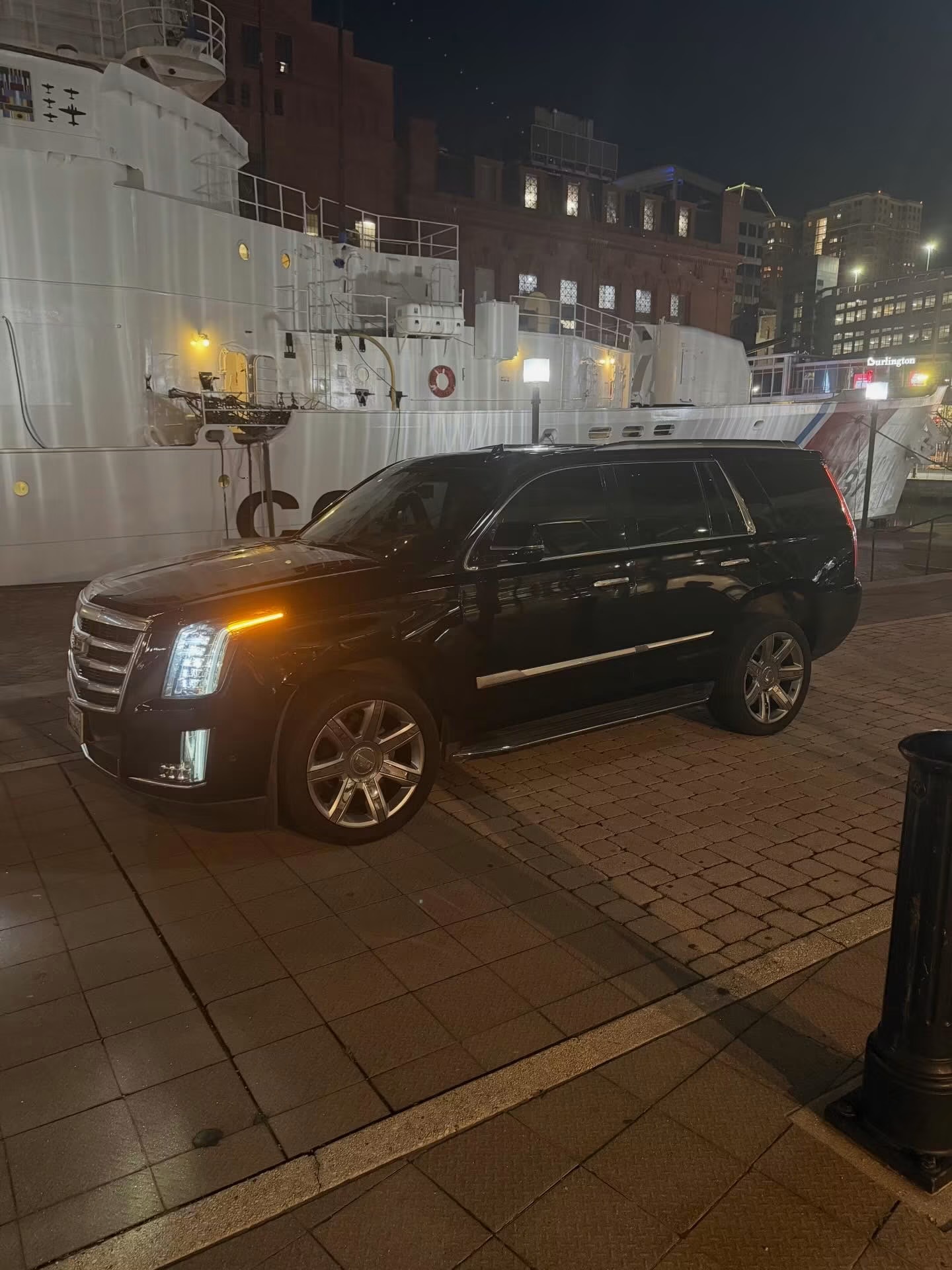 Cadillac Escalade at night